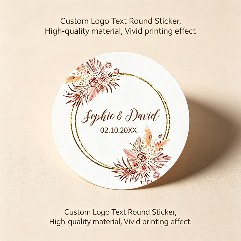 Personalized Name Box - Custom Names Date Wedding Stickers Boho