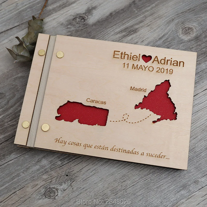 Map engraved wedding guestbook - Custom Star Map recension och pris