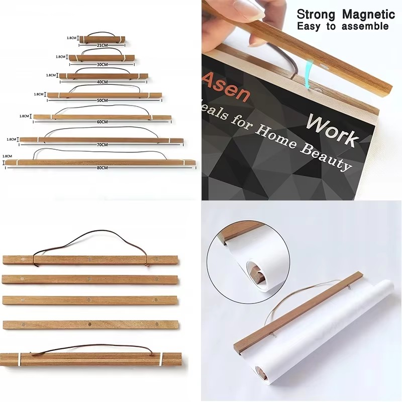 21 30 40 50cm Magnetic Poster  - Engraved Wood Frame recension och pris