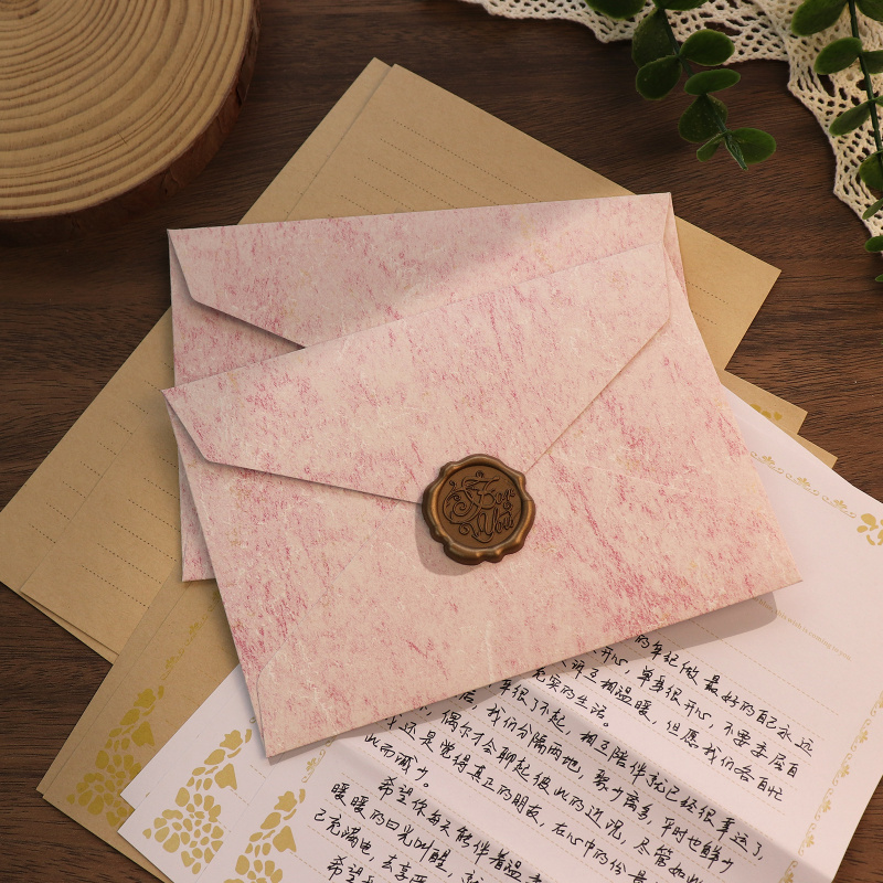 5pcs Gilded Shadow Envelope Ch - Wax Seal Letter Kit recension och pris