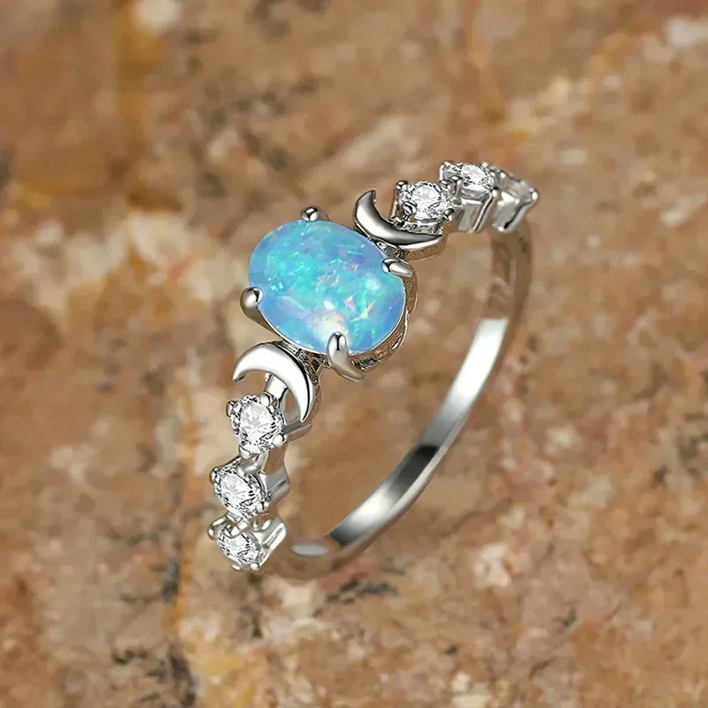 Oval Shaped Moonstone Curved M - Custom Night Sky recension och pris