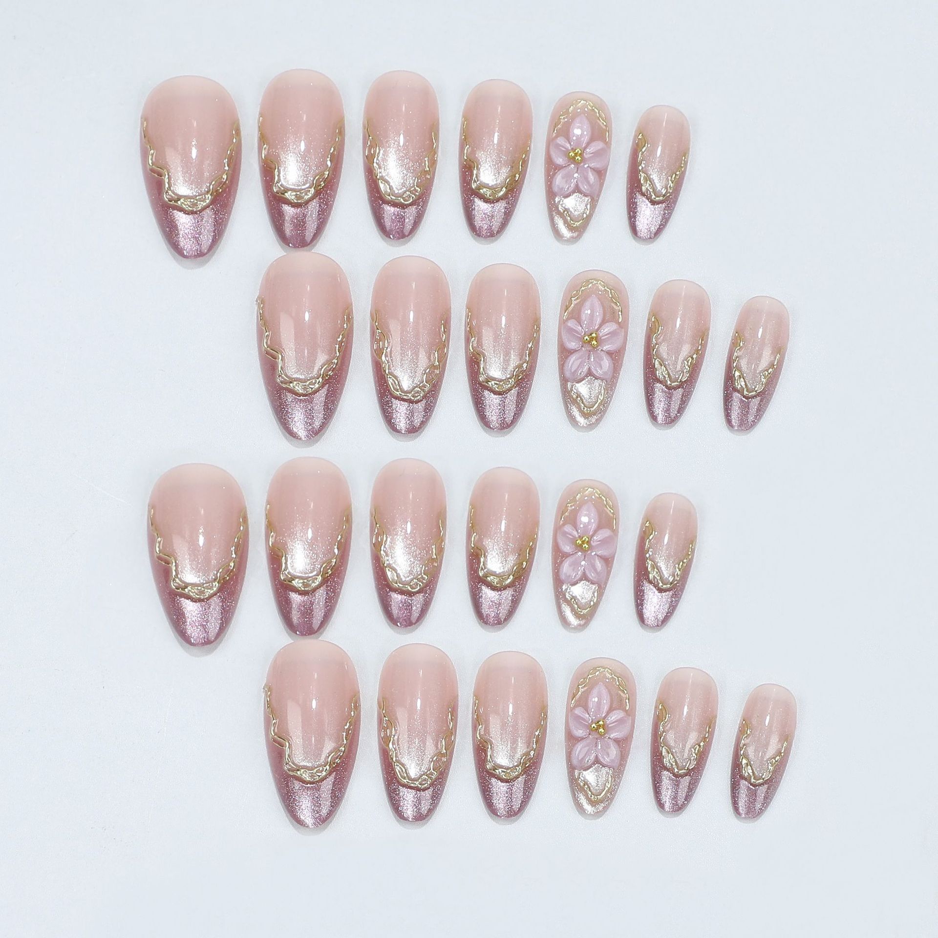 3D flowers fake nails with glo - Pressed Flower Art recension och pris