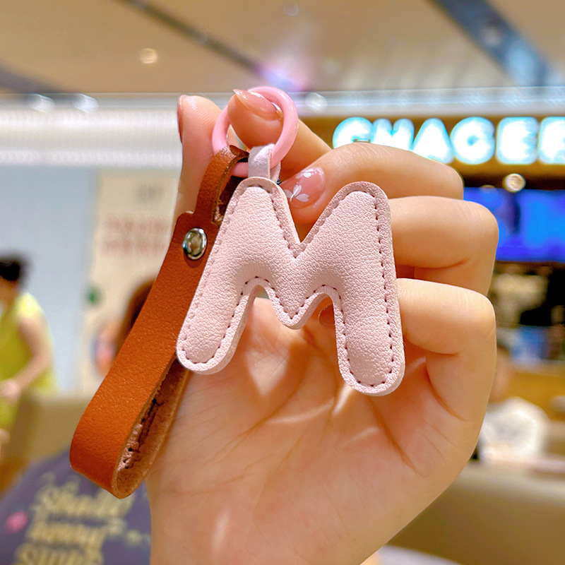 Creative PU Leather 26 Letter  - Monogram Keychain Leather recension och pris