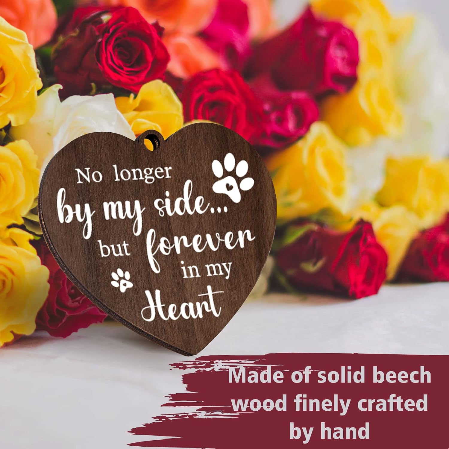 Pet Memorial Photo Frame for D - Engraved Wood Frame recension och pris