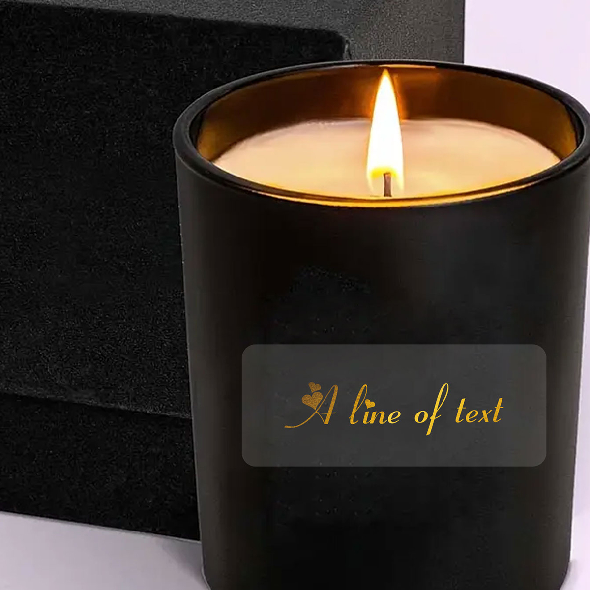 Custom Text Rectangle Transpar - Personalised Candle Label recension och pris