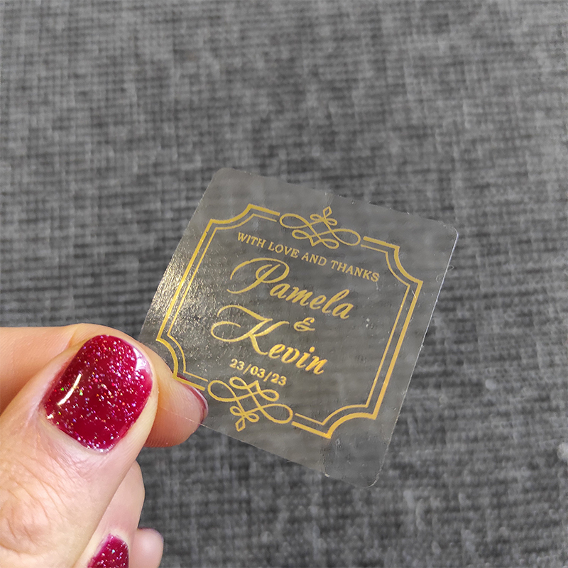 Custom Gold Foil Wedding Favor - Personalised Candle Label recension och pris