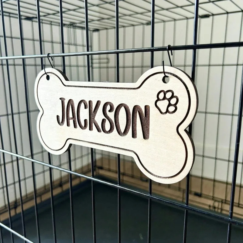 5PCS Custom Wooden Dog Tag - P - Pet Portrait Custom recension och pris