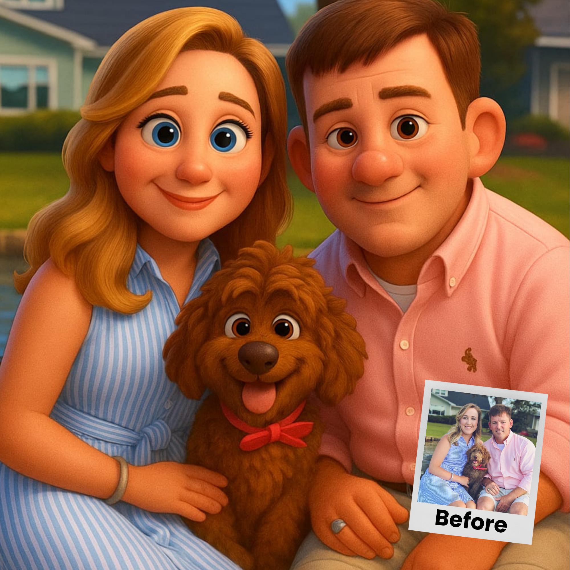 Customizable Cartoon Portrait  - Pet Portrait Custom recension och pris