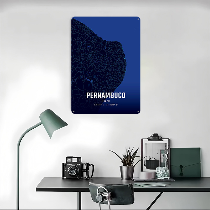 Pernambuco Midnight City Map M - Custom Map Poster recension och pris
