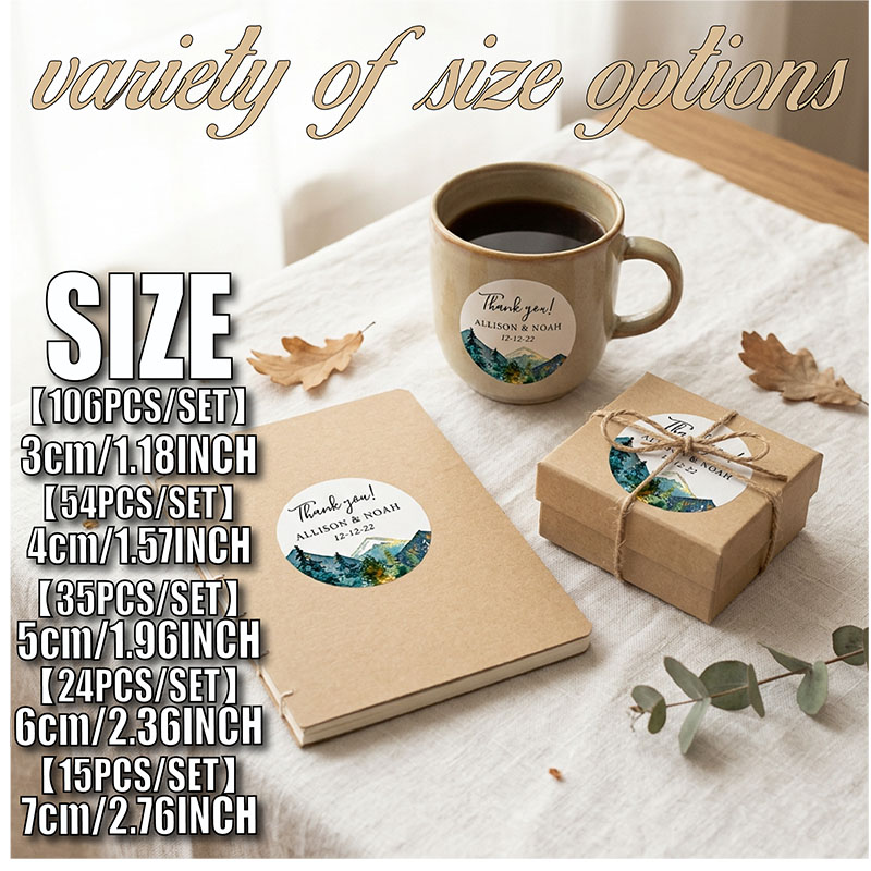 Custom Mountain Logo Round Sti - Personalized Name Box recension och pris