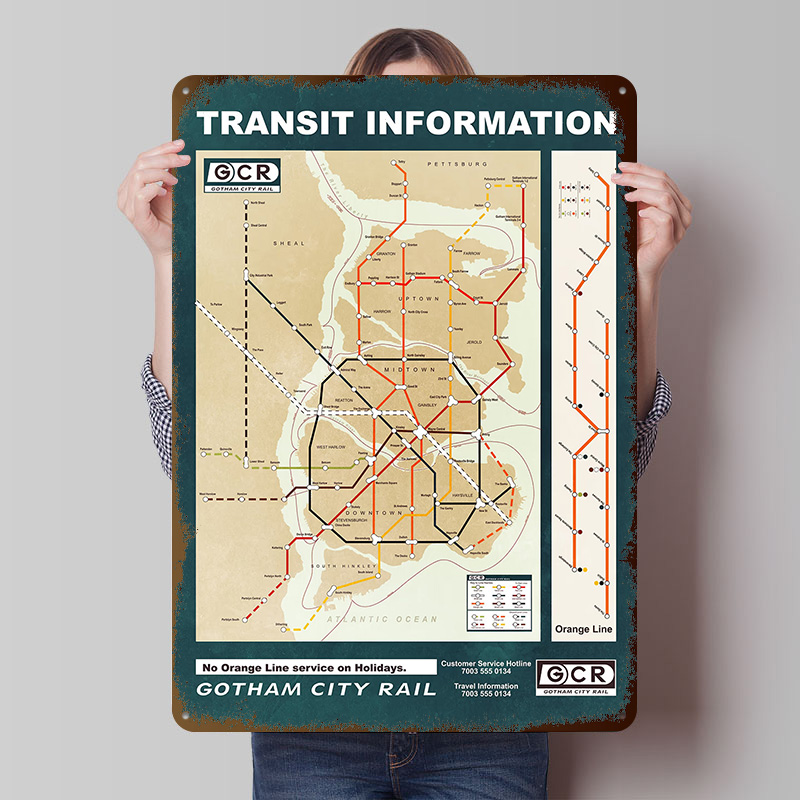 Gotham City Map Printed Poster - Custom Map Poster recension och pris
