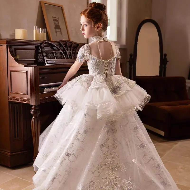 Custom Flower Girl Dress Weddi - Birth Flower Necklace recension och pris