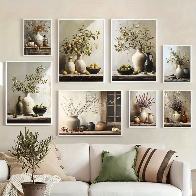 1pc Frameless  Retro Still Lif - Family Tree Print recension och pris