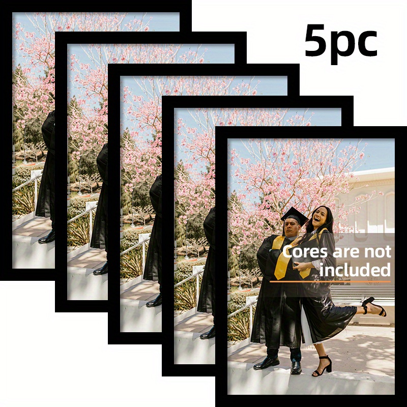 5-Piece Set A4 Black Wooden Ph - Engraved Wood Frame recension och pris