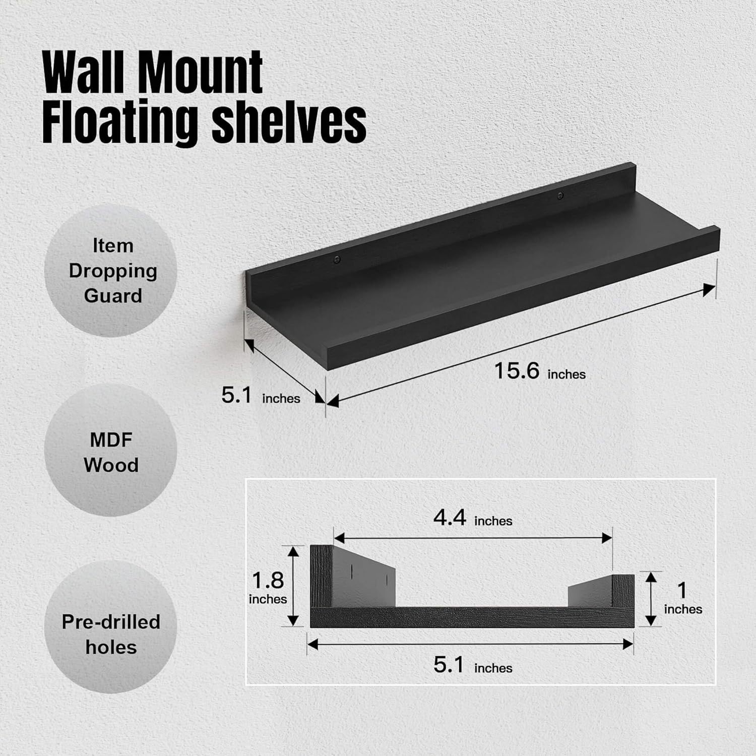 Creative wall storage rack 2-p - Engraved Wood Frame recension och pris