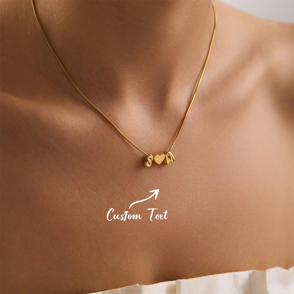 Custom Two Initial Name 3d Bub - Name Necklace Custom recension och pris