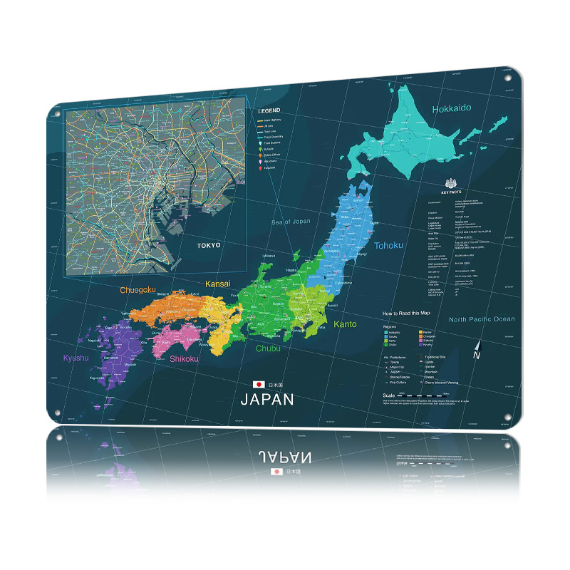 Map of Japan and Tokyo Poster  - Custom Map Poster recension och pris