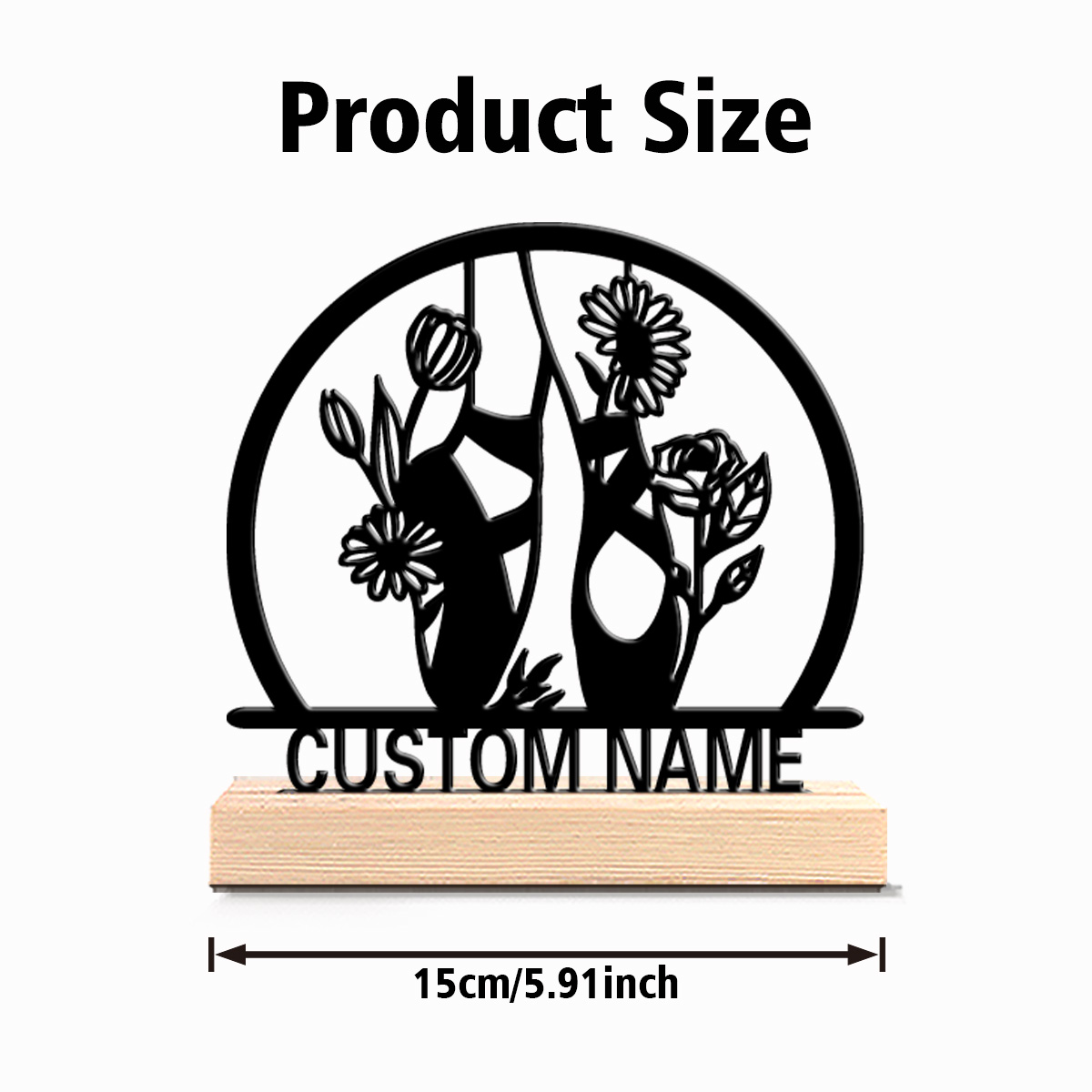 1pc beautiful personalized bal - Engraved Wood Frame recension och pris