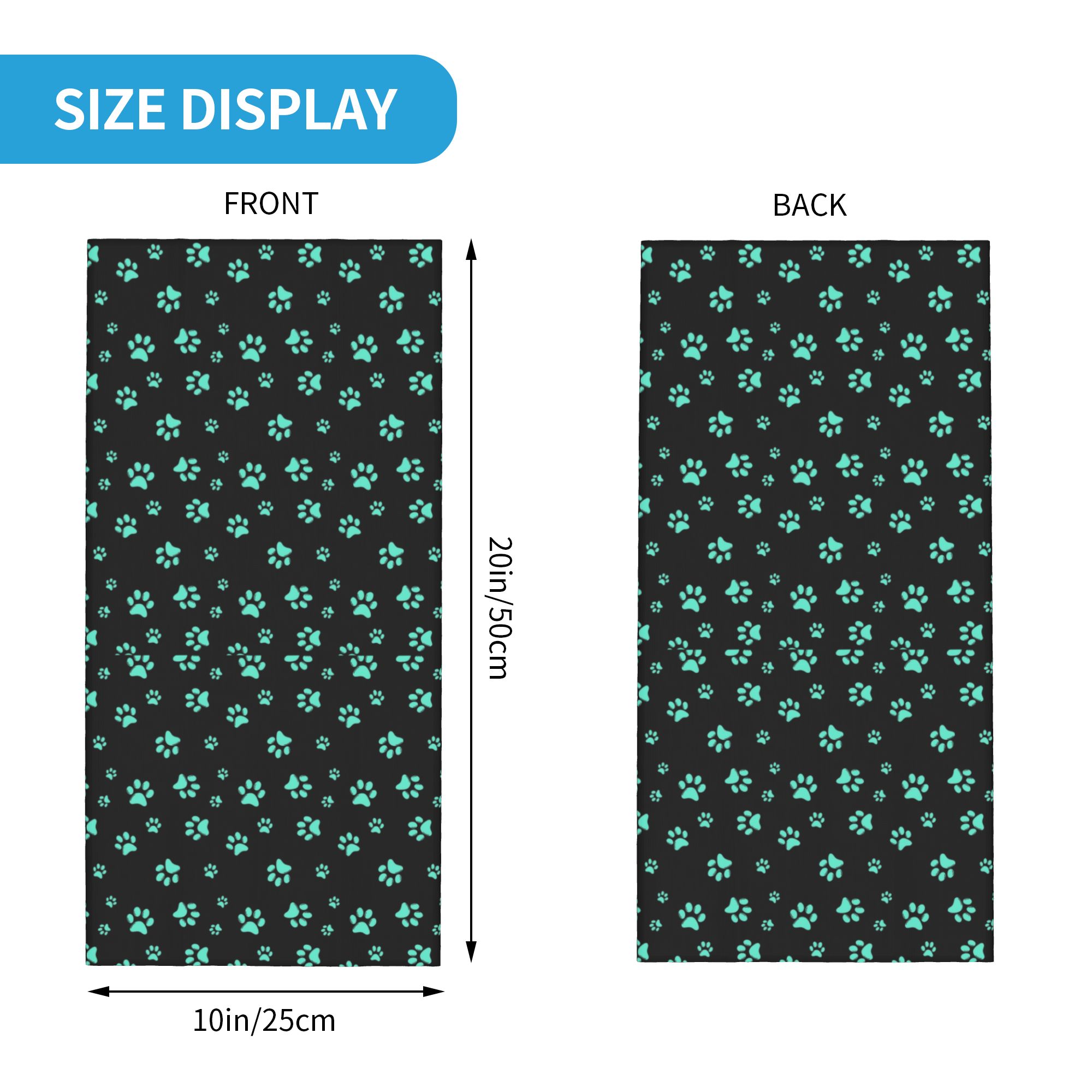 Custom Aqua Dog Paw Print Patt - Pet Portrait Custom recension och pris