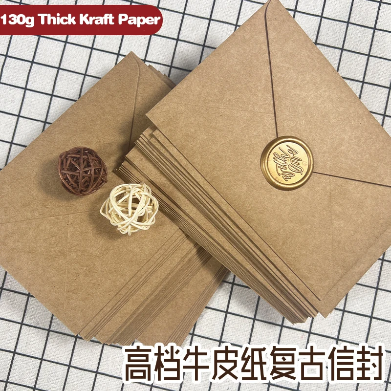 50pcs Kraft Brown Paper Envelo - Wax Seal Letter Kit recension och pris